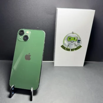 iPhone 13 reacondicionado de 265GB color verde con pantalla OLED de alta resolución
