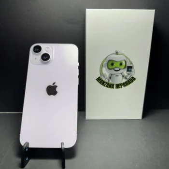 iPhone 14 reacondicionado de 256GB en perfecto estado color morado